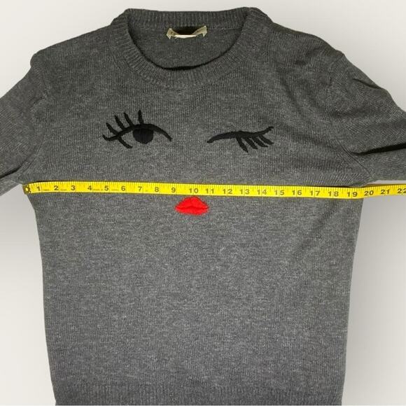 Kate Spade x Broome Street | Wool Blend Winking Eye Sweater | Size S - Picture 11 of 14
